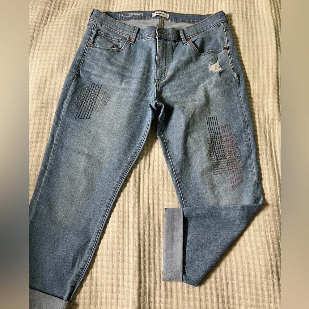 Sonoma Light Blue Distressed Ankle Jeans